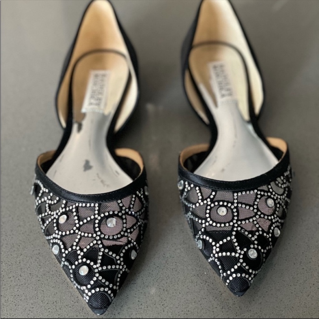 Badgley Mischka Women's Gigi Embellished Pointed-Toe Flats